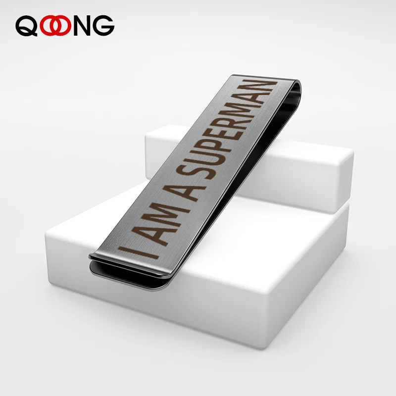 맞춤형 레터링 스테인레스 스틸 남녀공용 포켓 머니 클립, 달러 금속 클램프 카드 클립, 신용 카드 머니 홀더 ML1-002