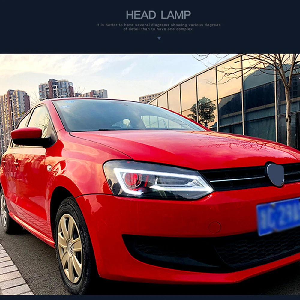 LSlight стайлинга автомобилей фары для LADA KALINA Polo 2011 2012 2013 светодиодная фара в сборе с демоном Eyes DRL