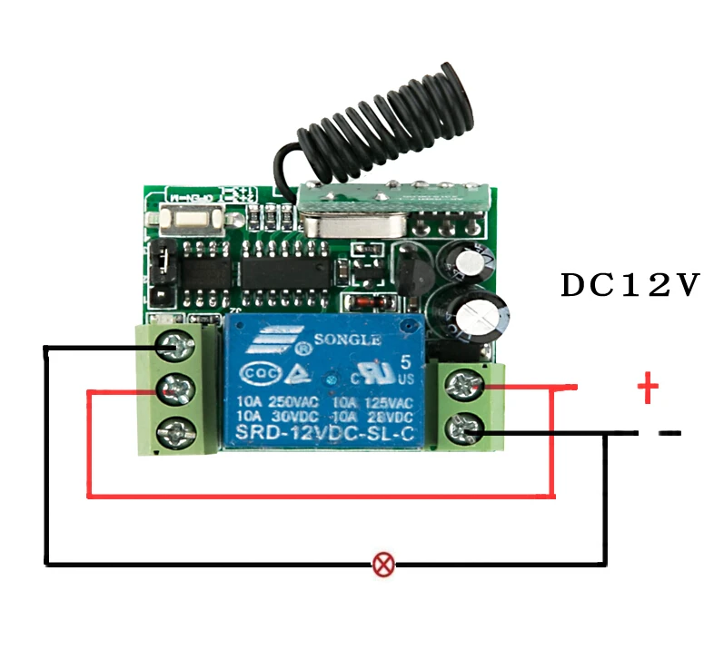 DC 12 v 1CH мини беспроводной пульт дистанционного управления Переключатель обучения код приемник передатчик домашние лампы/led/выключение питания