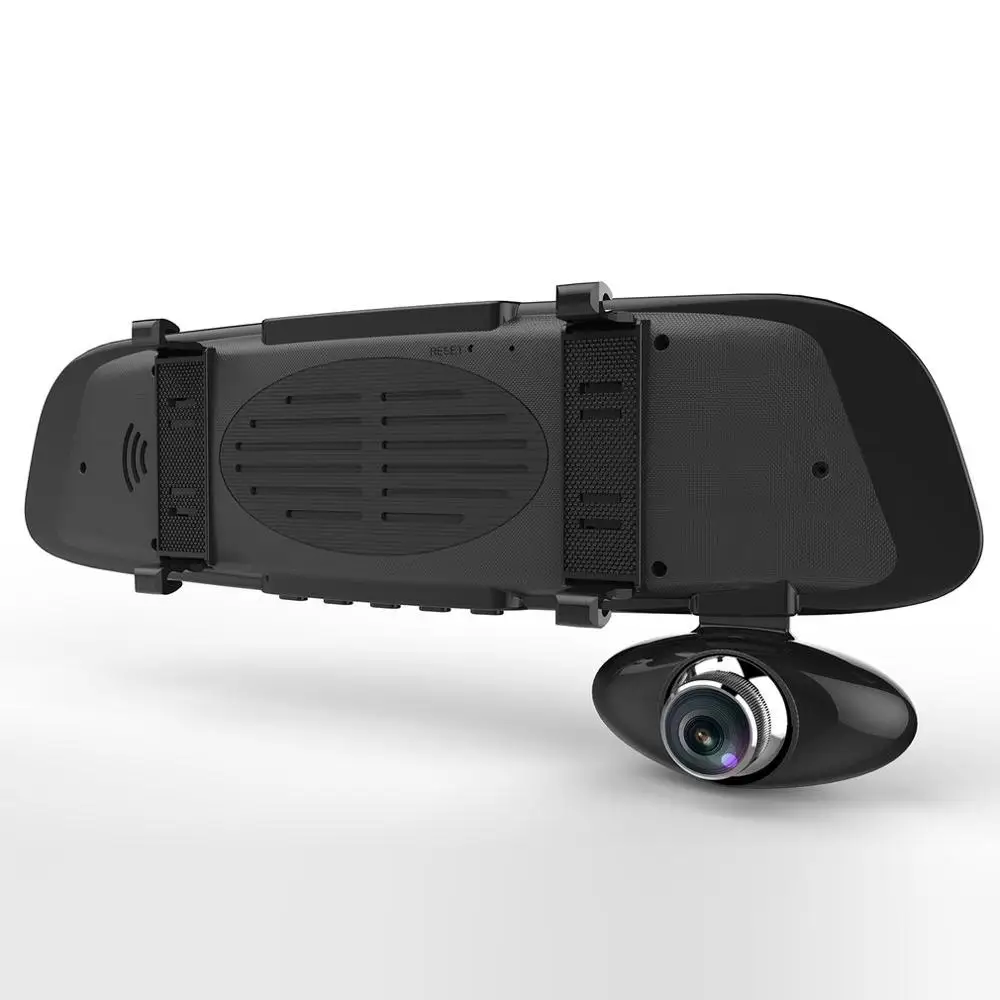 B33 автомобиля Камера " 1080 P FHD Видеорегистраторы для автомобилей сенсорный экран зеркало заднего вида Камера G-сенсорный регистратор Ночное видение Двойной объектив Dash Cam