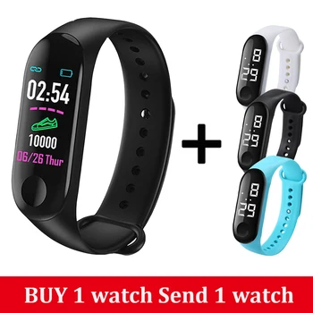 

M3 Plus Smart Watch M3Plus Bluetooth Smart Bands Fitness Tracker Heart Rate Activity Smart Watch with 50M Waterproof Wristband