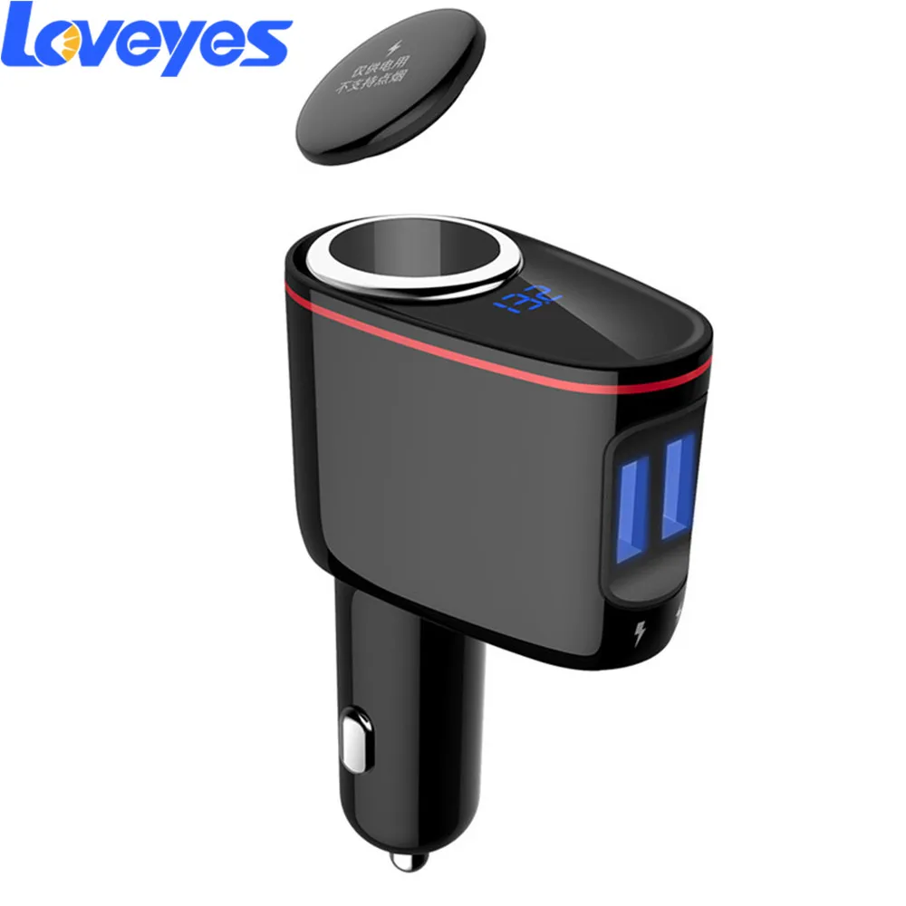 Car Charger Flash Fast Charge Dual USB for Car One-to-two Multifunction Cigarette Lighter Vehicle Power Splitter Adapter 06A