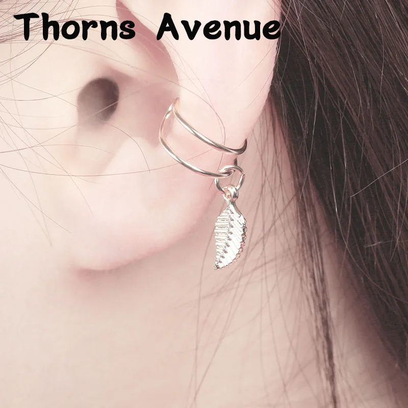 

New Fashion Leaf Heart Star Square Moon Flower Geometric Shape Boho Ear Cuff Clip On Earrings For Men Women Jewelry