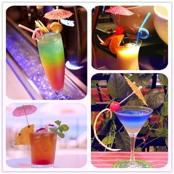 

50pcs/set Multi Coloured Paper Cocktail Umbrellas Parasols Party Drink Accessories Wedding Birthday Party Supplies