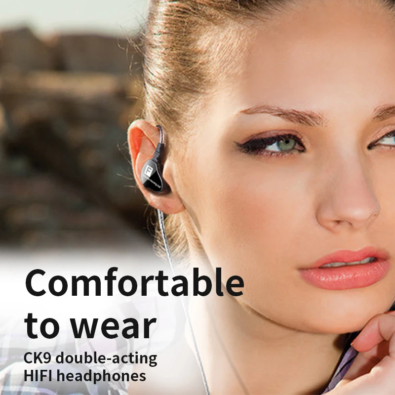 

CK9 Double Unit Drive In Ear Earphone Bass Subwoofer Earphone HIFI DJ Monito Running Sport Earphone Headset Earbud