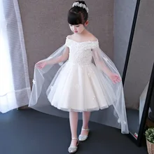 Детское платье принцессы Свадебное платье-пачка для девочек костюм для фортепиано костюм для маленьких девочек и мальчиков с цветочным узором