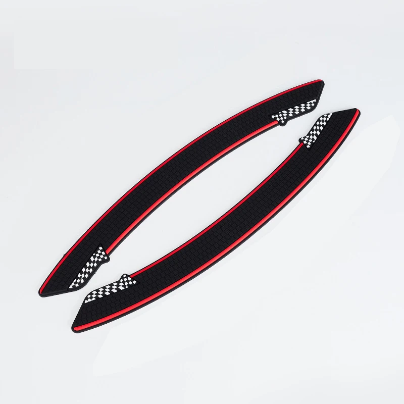 Black 2PCS Универсальные резиновые наклейки на колеса автомобиля, защита для бровей, Полоска, Арка колеса, молдинги для предотвращения столкновений, брызговик, бампер, декоративная планка - Цвет: Black 2PCS