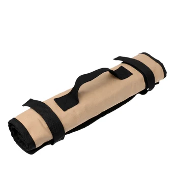 

Tent Pegs Storage Bag | Canvas Portable Roll Bag for Camping Stakes Hammer Ropes Buckle Holder Container Organizer