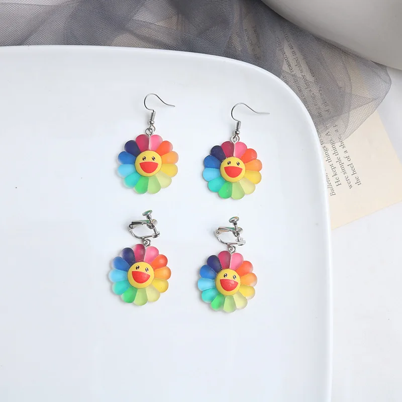 Women Earring Jewelry Pendant Flowers Polymer-Clay Fashion High-Quality Cute Fun Sweet