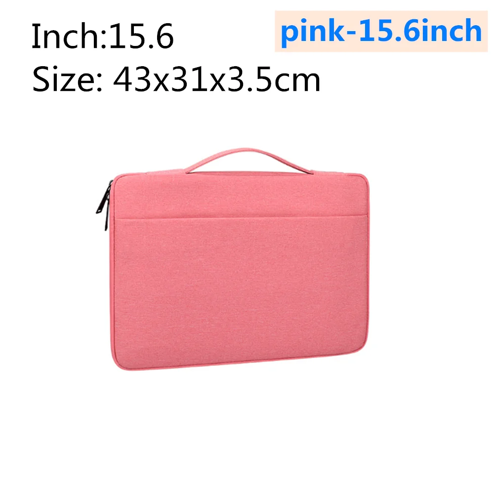 Водонепроницаемый ноутбук сумка рукав чехол Защитный 13,3 14,1 15,4 15,6 дюймов для ноутбука Apple лайнер посылка macbook просо чехол - Цвет: pink-15.6inch