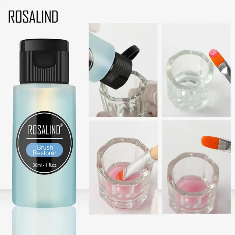 Rosalind 30 мл очиститель для ногтей акриловая щетка УФ гель водный моющая вода