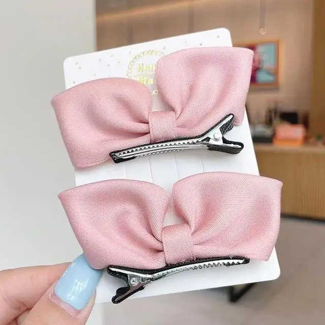 2022 New Bow Headgear Cute Sweet Little Girl Hair Accessories Summer Girls Net Red Clips Baby Hairpins Children Hair Clips Gifts F3