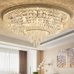 Светодиодный потолочный светильник в современном стиле с кристаллами, американский круглый потолочный светильник, светильник для дома