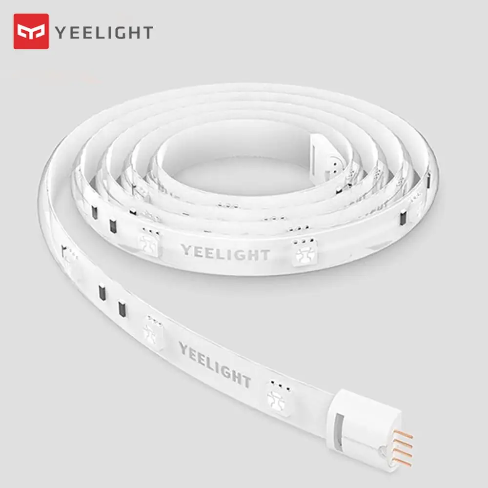 Удлиняемая Светодиодная лента Yee light Smart светильник Strip 1 м RGB с поддержкой Alexa Google