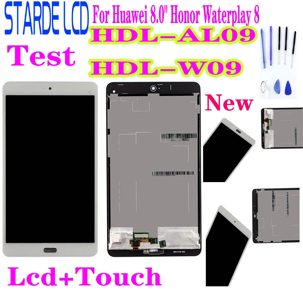 

Newest 8.0" For Huawei Honor Waterplay 8 HDL-AL09 HDL-W09 LCD Display Touch Screen Assembly with Free Tools