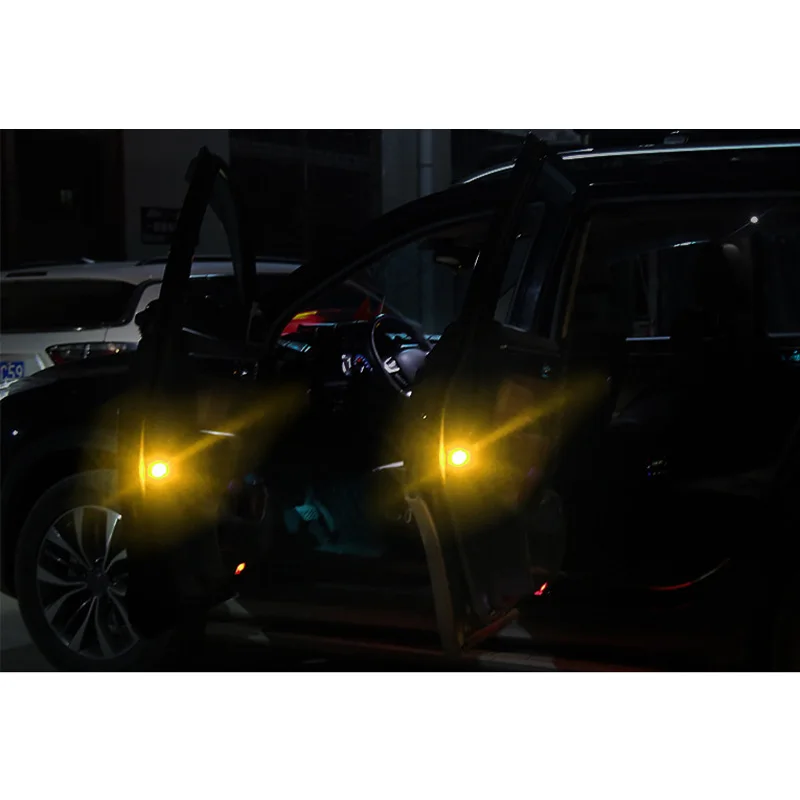 4* автомобиля 5-светодиодный дверь открытой Предупреждение лампа вспышка-стробоскоп для анти-столкновения безопасности светильник Фирменная Новинка и высокое качество