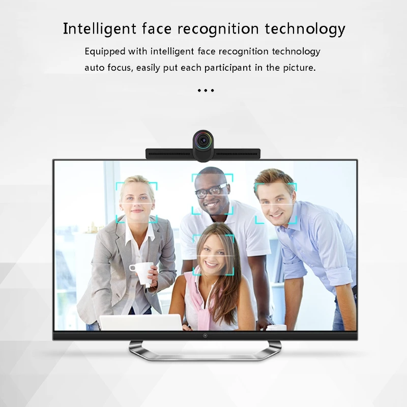 

H7JA Autofocus 1080P 4K 110 ° Webcam Conference USB Camera with Mic & Loudspeaker