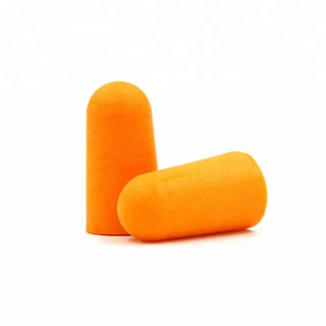 Soft Foam Ear Plugs Sleep Noise Cancelling Earplugs Disposable Ear Protector Workplace Safety Supplies Orange 10Pcs/Lot 2