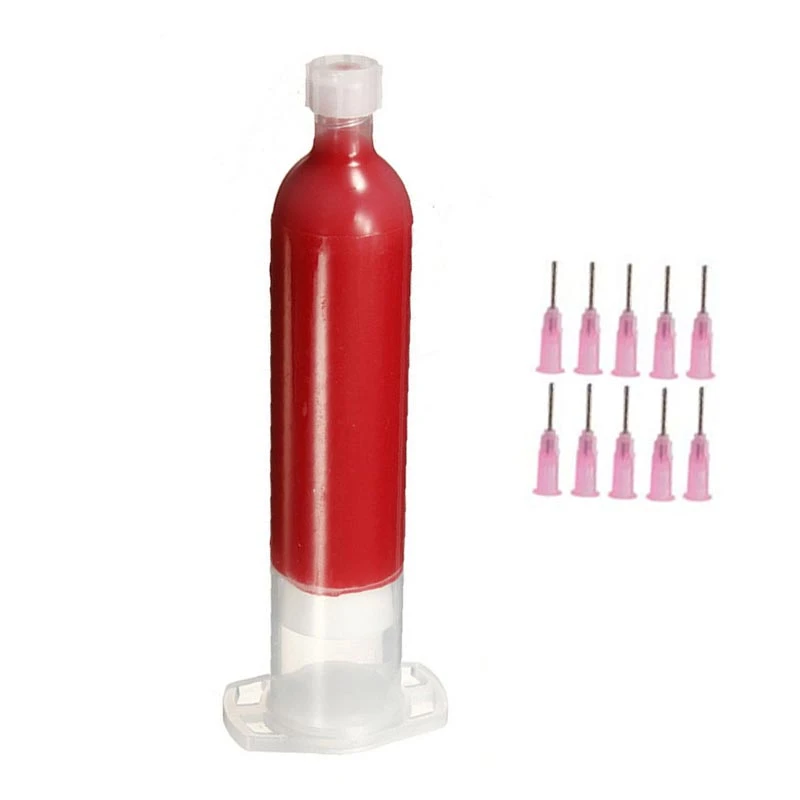 1 2ピース30ミリリットル 38グラム赤のりエポキシ樹脂接着剤用bgaチップ抵抗器コンデンサicチップsmt Smd修復で10ピース針 Welding Fluxes Aliexpress