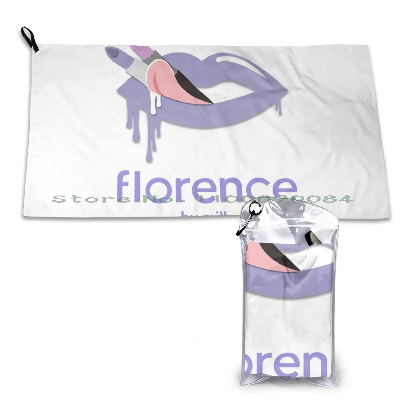 Firenze By Mills-Lips Asciugamano Ad Asciugatura Rapida Palestra Bagno Sportivo Portatile Dnd E Warcry Divertente Novità Budella Di Sangue Ass Rimesse