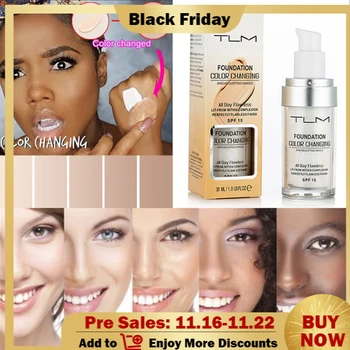 

30ml TLM Color Changing Liquid Foundation Makeup Change To Your Skin Tone By Just Blending