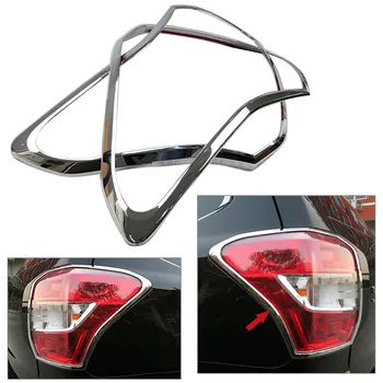 

ABS Rear Taillights Chrome Car Accessories Tail Lamp Light Cover Decorations Trim Guards For Subaru Forester 2013-2016 2017 2018