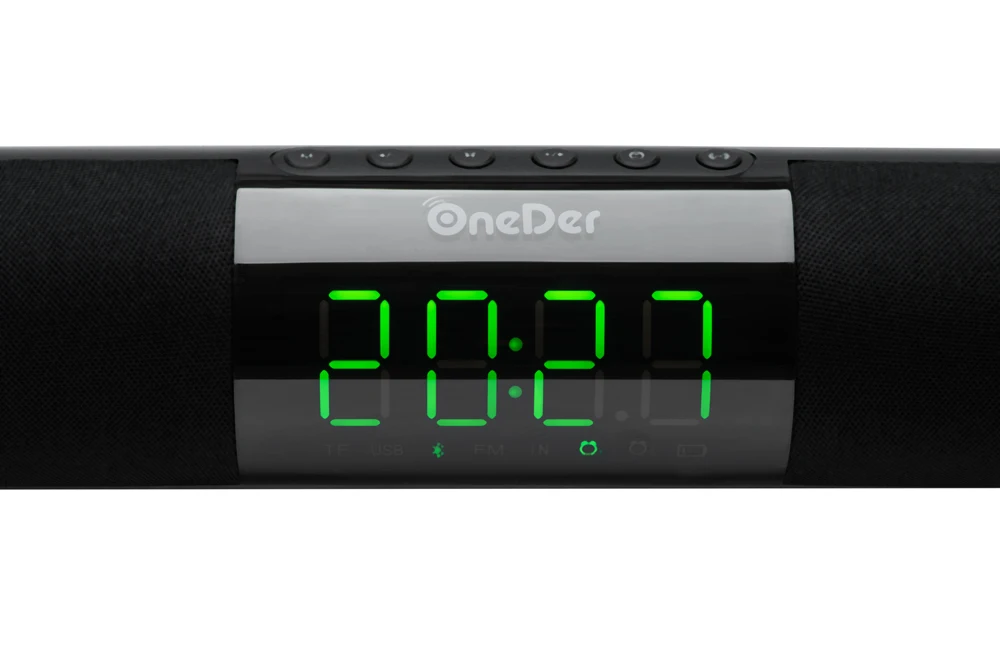 OneDer V01 Встроенный часы экран Bluetooth спикер телефон держатель/Будильник Многофункциональный беспроводной динамик