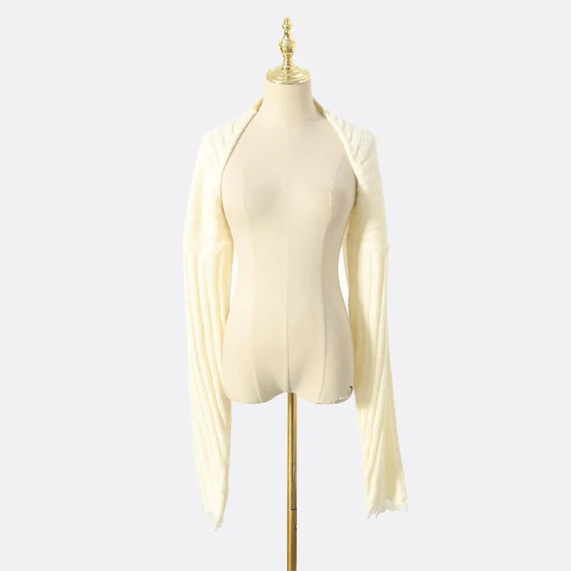 Raglan Long Sleeve Knitting Cardigans Knitwear Women Short Sweaters Elegant Clothing Autumn Streetwear