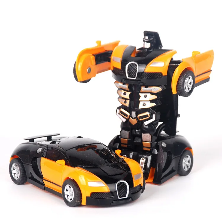 

Transformation Toy Jingang Bumblebee Robot Boy Toy Car Model Impact Turning Children Inertia Car