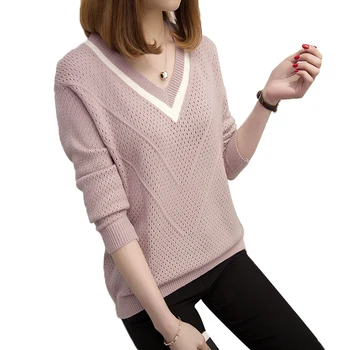 

Warm V Neck Women Pullover SweaterAutumn Winter Sweater Women Knitted Cashmere Sweater Women Jumper Pull Femme Coltrui Kardigan