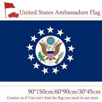 

* Ambassadors Flag 3x5ft Consular Foreign Service Officer Printing Banner 40*60cm Car Flag Decoration Polyester Illinotech