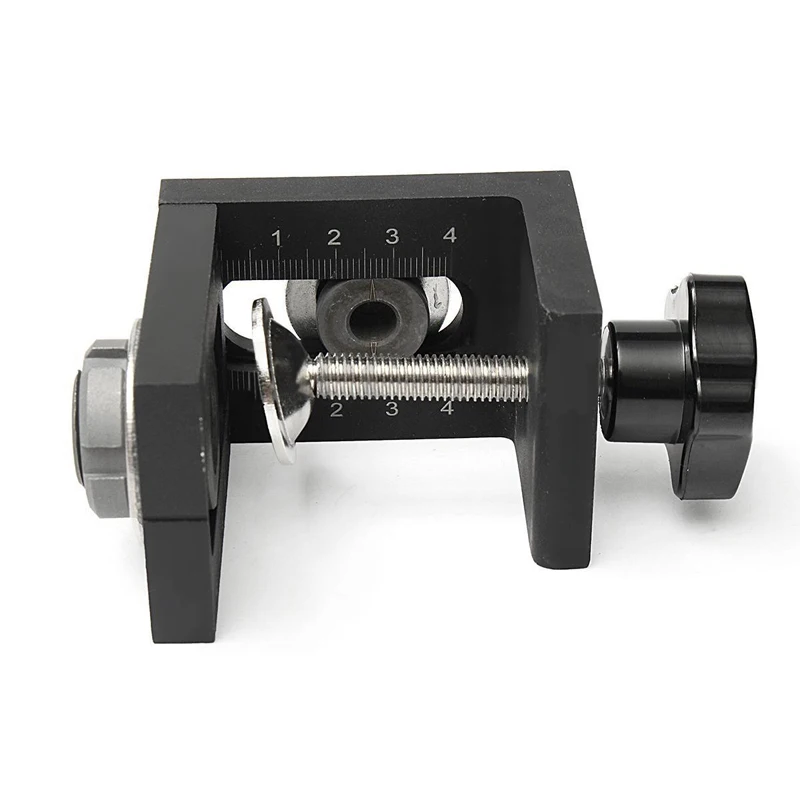 DWZ Black Woodworking Hole Locator Punch Positioner Jig Kit + Step Drilling Bit Wood Tool