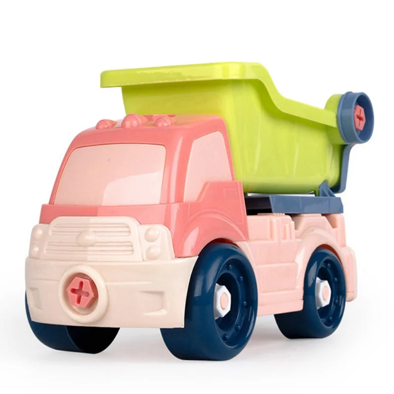 

New Multi-functional Assembly Children's Simulation Cartoon Inertial Engineering Car Model Educational Toy