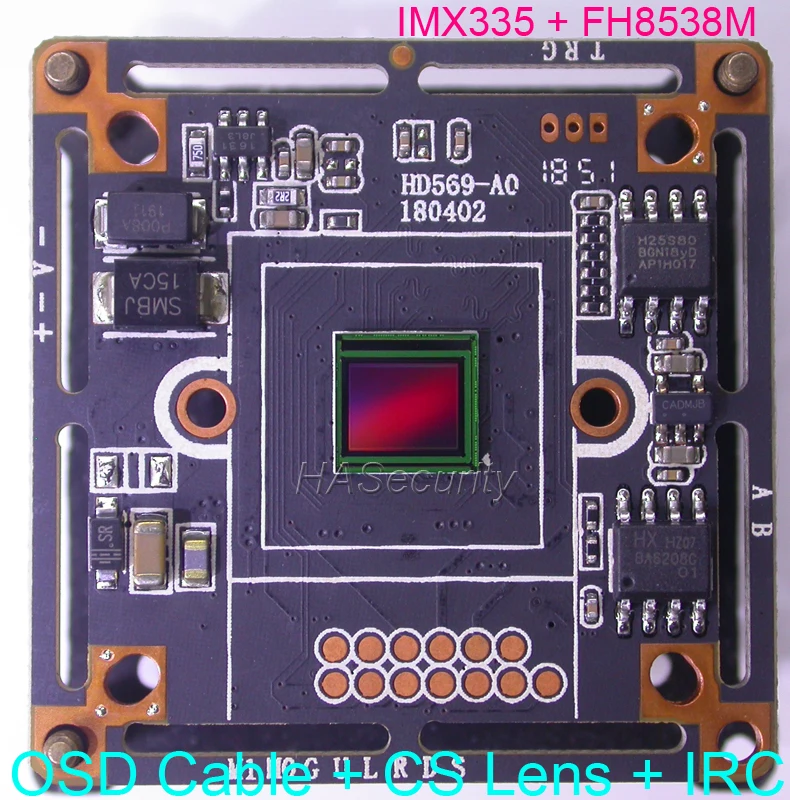 Плата модуля камеры видеонаблюдения STARVIS IMX335 CMOS AHD 5 МП 4 1/2 8 шт. плата FH8538 CCTV кабель