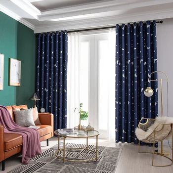 

Window Curtain Curtain window Moon decor Tulle Curtain Eyelets Drapes home Living Room Bedroom Star Drapes Kid Draperies D30