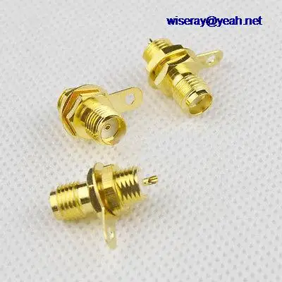 

DHL/EMS 500Pcs copper SMA Female Jack RF Panel Mount with nut bulkhead handle Soldering-A7