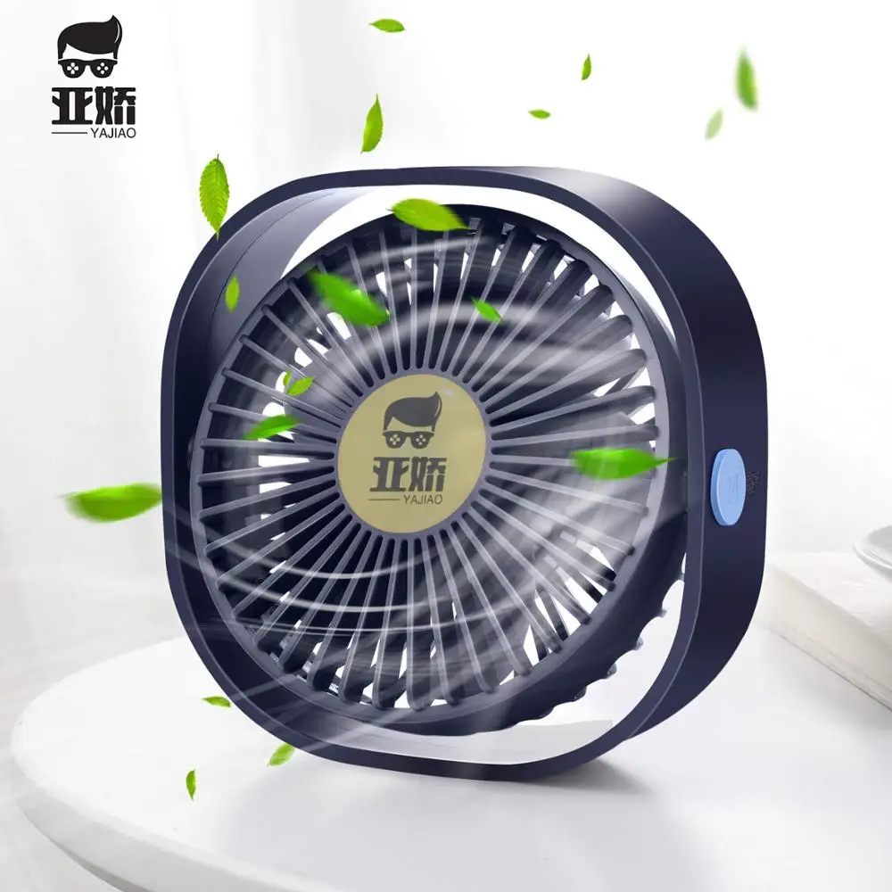 YAJIAO портативный Настольный вентилятор с кабелем USB 1 2 м 3 скорости и вращающийся