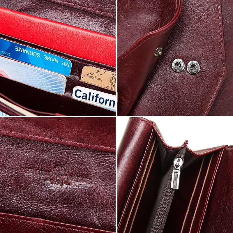 GZCZ Rfid Модный женский клатч кожаные кошельки длинный стиль многофункциональный кошелек для монет Portomonee Зажим для телефона удобный паспорт