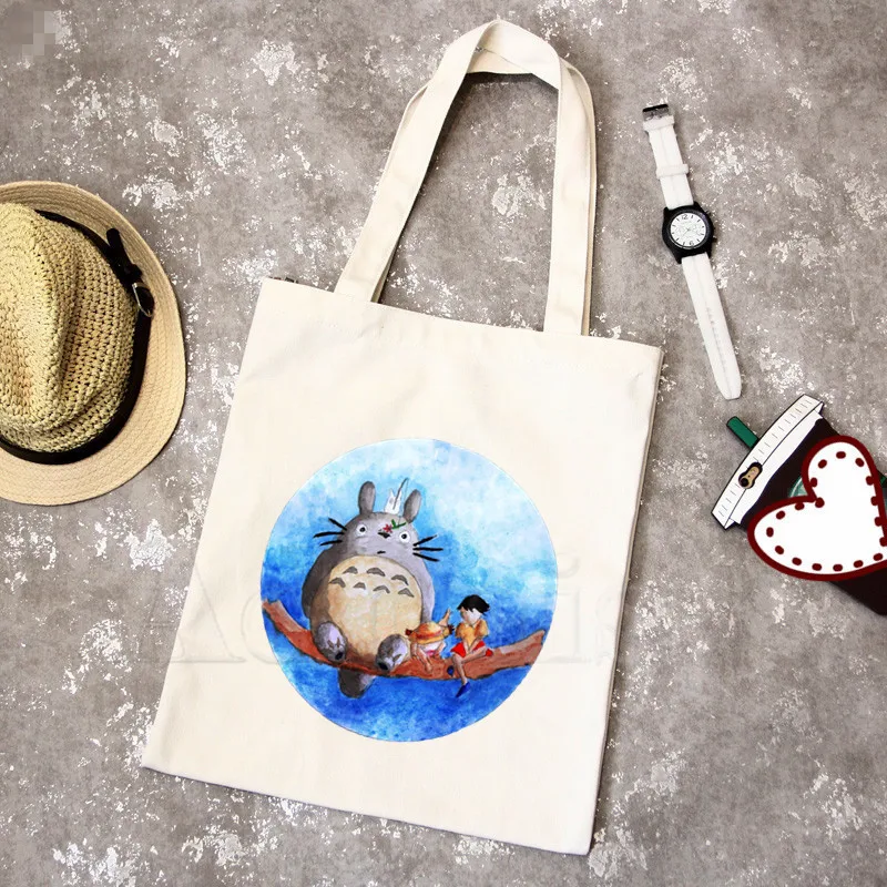 Хаяо миядзяки Spirited Away Totoro аниме сумки на плечо холст большой Ёмкость Колледж