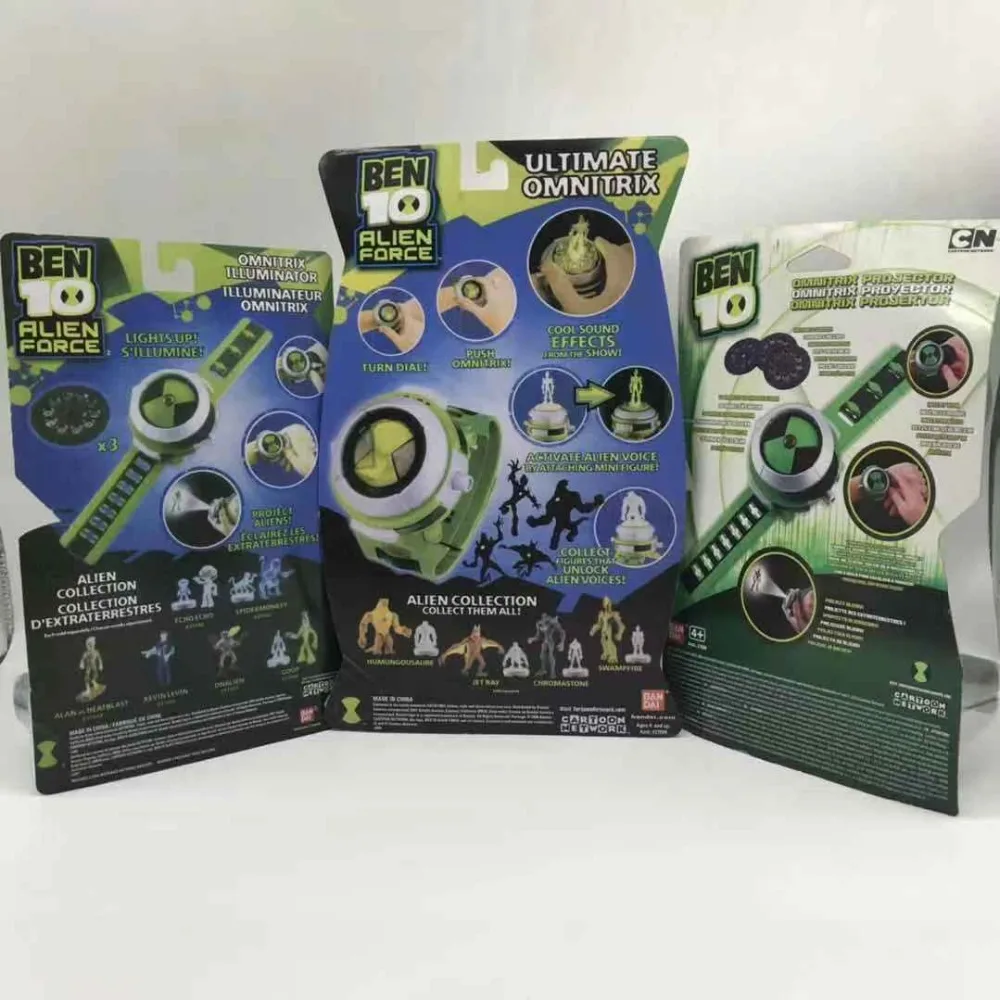 Япония Бен 10 Ultimate Omnitrix часы стиль проецирующие часы BAN DAI натуральная Ben10 часы игрушка Рождественский подарок для детей