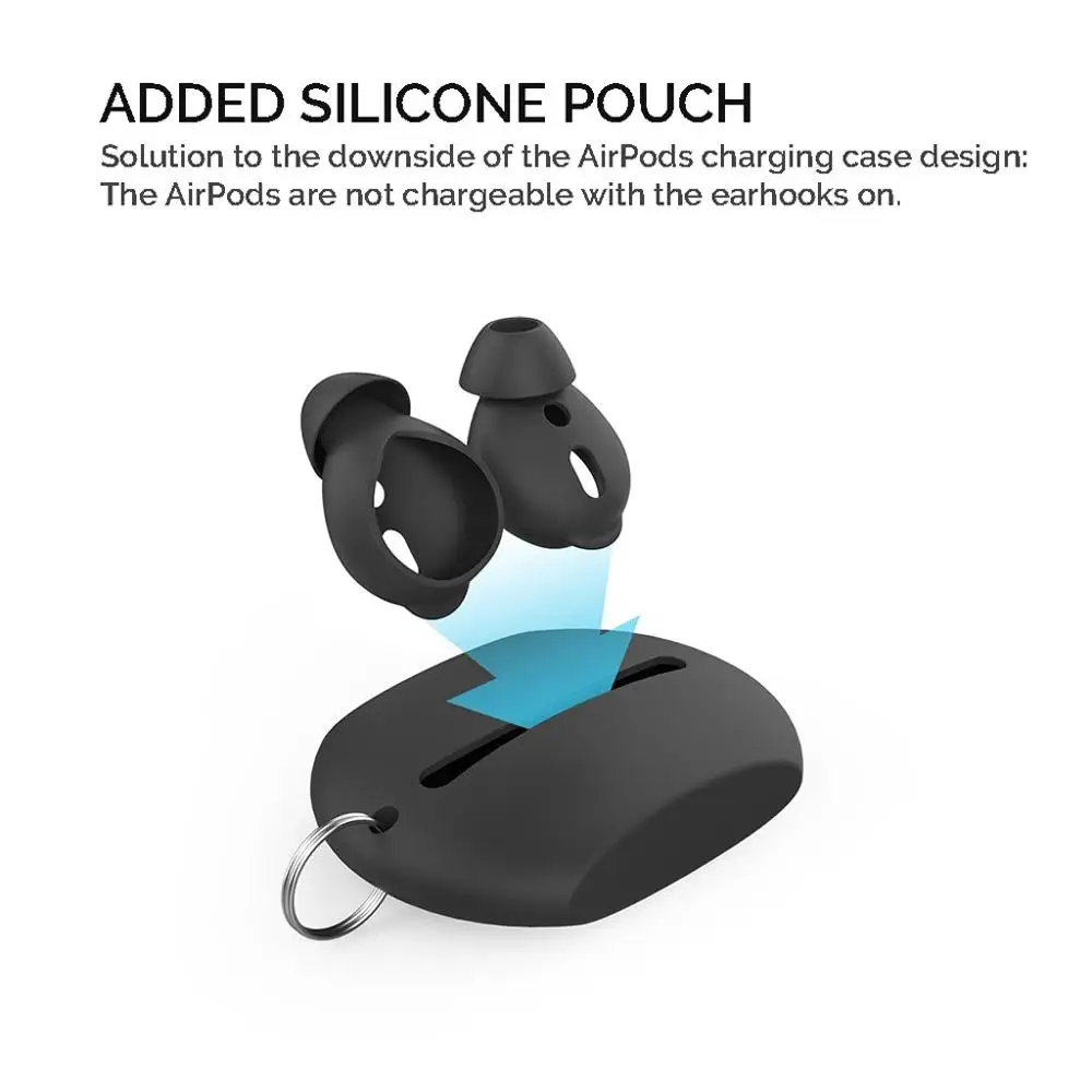 Для Apple AirPods 1 2 противоскользящие вкладыши для наушников силиконовый чехол