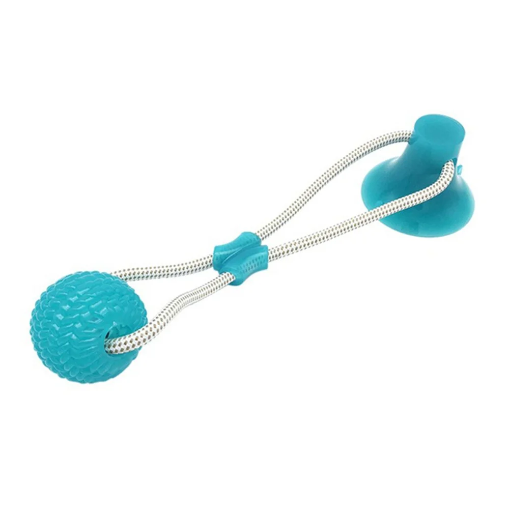 mint green Многофункциональная домашняя молярная укуса резиновая игрушка для собак Жевательные Шарики чистка зубов безопасная Эластичность Мягкий щенок присоска собака игрушка для кусания - Цвет: mint green