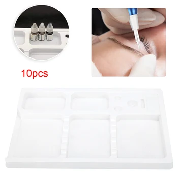 

10pcs Disposable Washable PVC Tattoo Tool Tray Holder Organizer Pigment Storage Tray Tray-Loaded Color Scrubbing Utensils