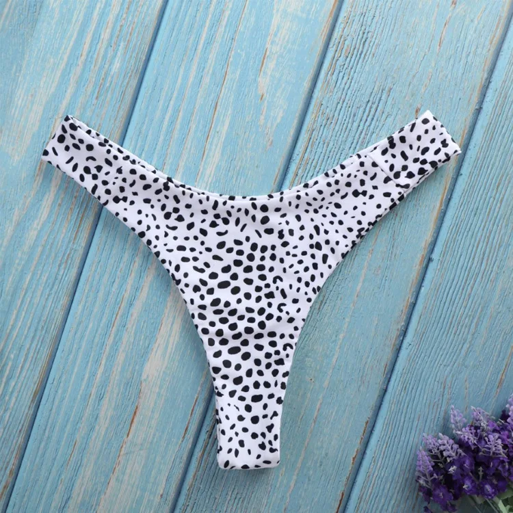 Bikini Sexy 2019 Fission Leopard Print Reveal Back Three Point Type Two-sided Material Swimming Suit Two Piece Set