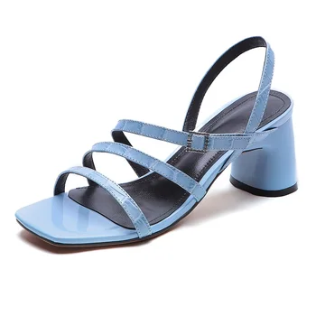 

new sexy high heels women shoes summer sandals high qulaity black blue white shoes woman dress party office ladies shoes pumps