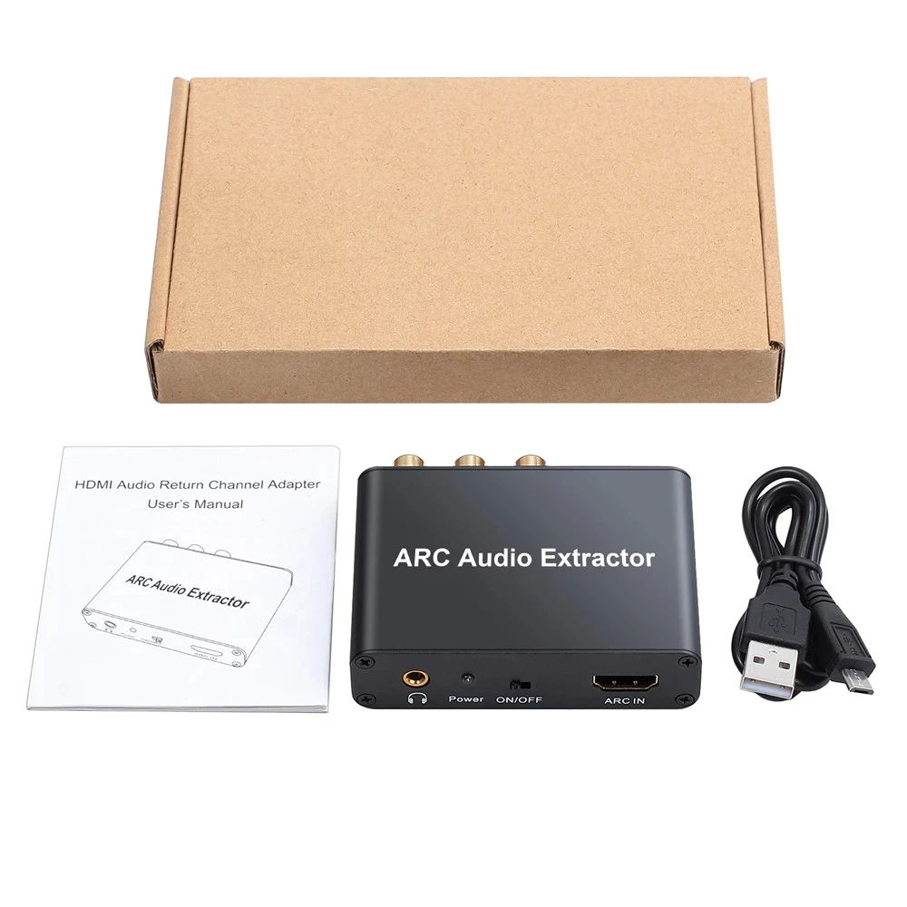 Converter HDMI Audio Adapter DAC ARC L R Coaxial SPDIF Jack Extractor Return Channel 3 5mm Headphone for TV
