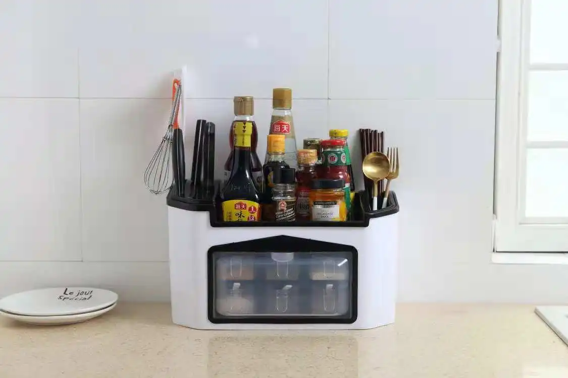 Кухонные полки модный простой Комбинированный нож для отдыха мультифункциональная коробка для хранения пластиковая приправа