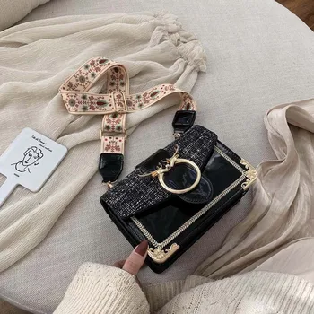 

Small bag female 2020 popular trendy Korean retro delicate wild female shoulder Messenger bag broadband fashion small square bag