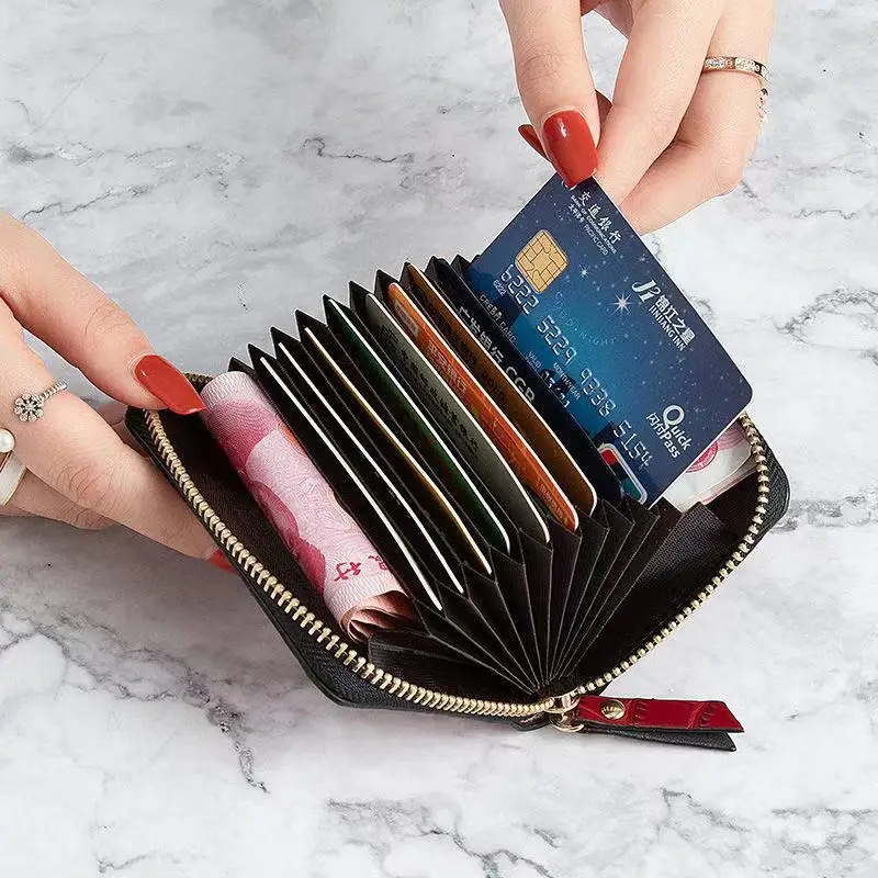 Women Travel Business ID Credit Card Holder Purse Function RFID Passport Holder Protect Cover Wallet Bag Pouch Leather Wallet Wallet Card Holder Card Holder Credit Card Holder Credit Card Wallet Card Wallet ID Card Holder ID Card Case Wallet Card Bag Business Card Holder
