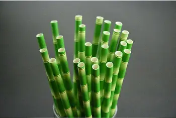 

Quevinal 19.5cm Disposable Bubble Tea Thick Bamboo Drinking Paper Straws For Bar Birthday Wedding Party